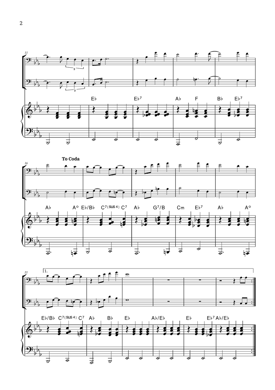 Bridge Over Troubled Water Woodwind Duet scores gallery preview page 2
