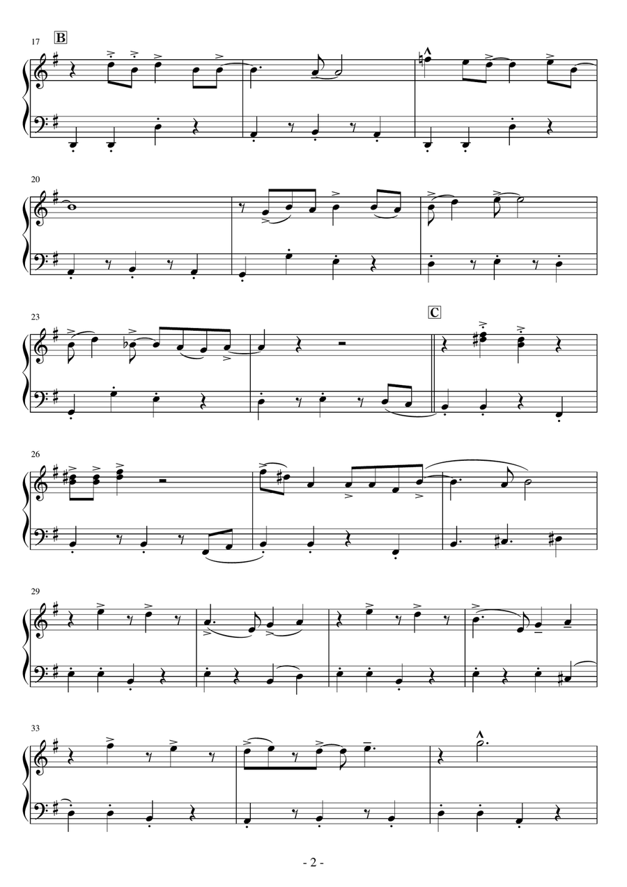 Honky Cat Honky Cat Easy Piano scores gallery preview page 2