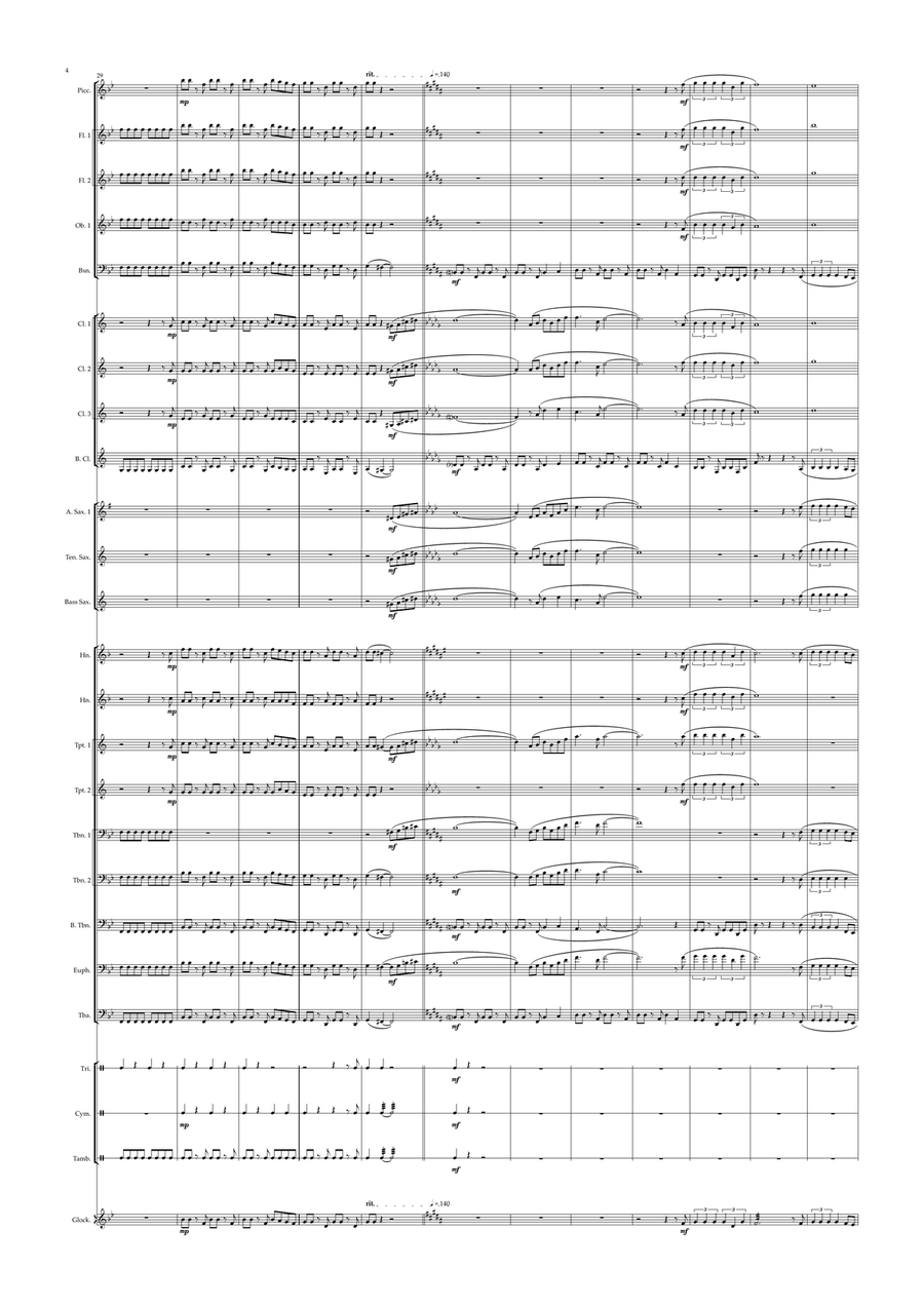 I Will Follow Him (I Will Follow You) Concert Band scores gallery preview page 4