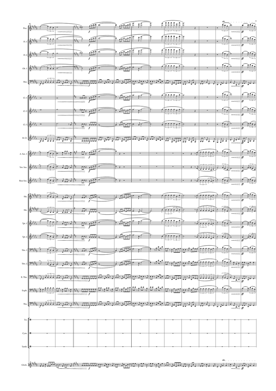 I Will Follow Him (I Will Follow You) Concert Band scores gallery preview page 5
