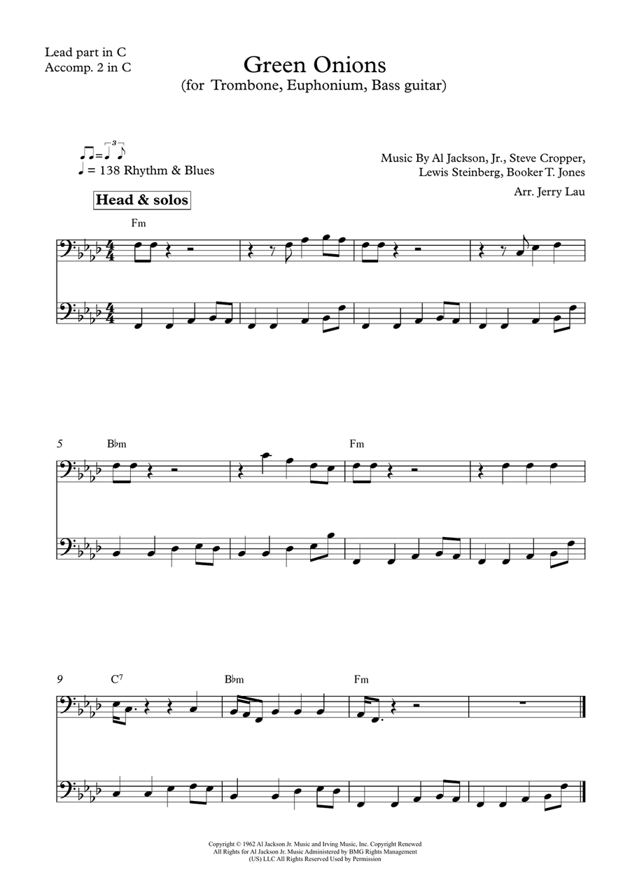 Green Onions Large Ensemble scores gallery preview page 3