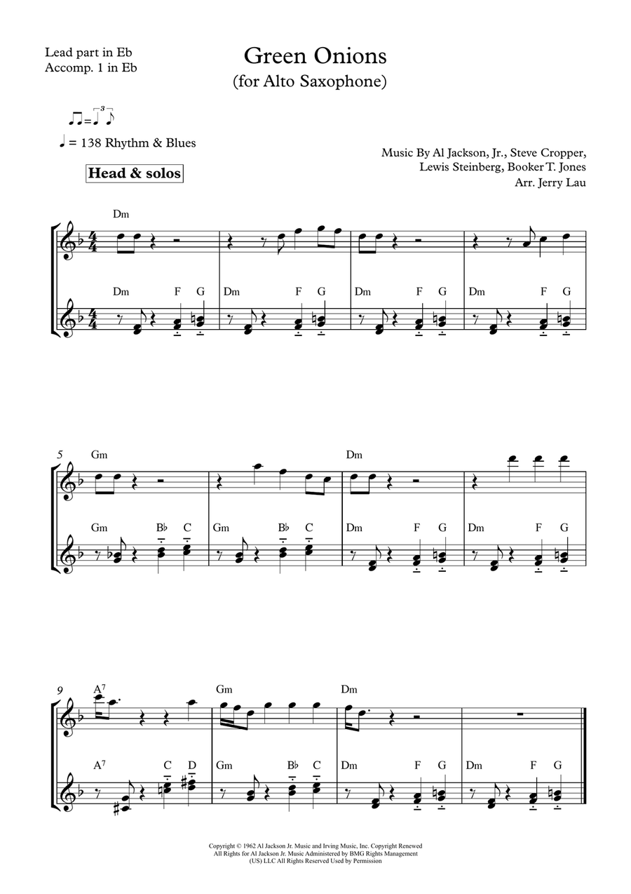Green Onions Large Ensemble scores gallery preview page 5