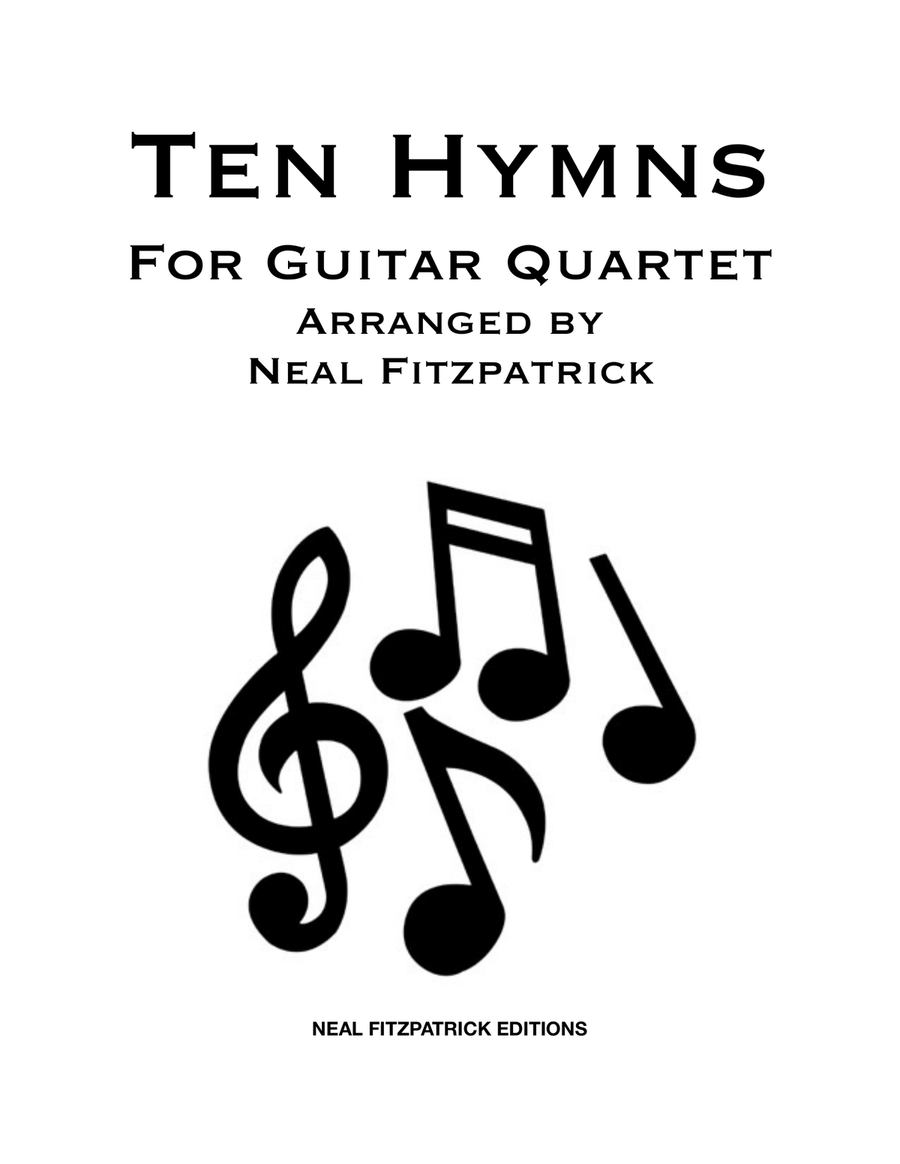 Ten Hymns For Guitar Quartet - Score Only Guitar Ensemble scores gallery preview page 1