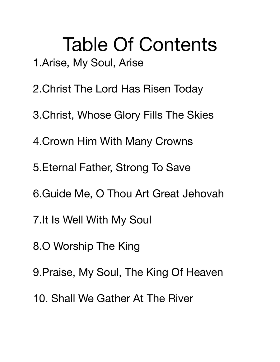 Ten Hymns For Guitar Quartet - Score Only Guitar Ensemble scores gallery preview page 2
