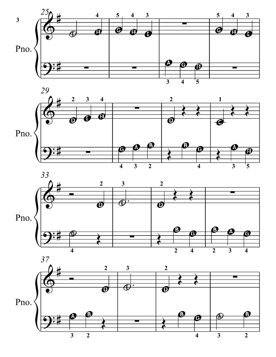 Little Rabbits in the Field for Beginner Piano Piano Method scores gallery preview page 5