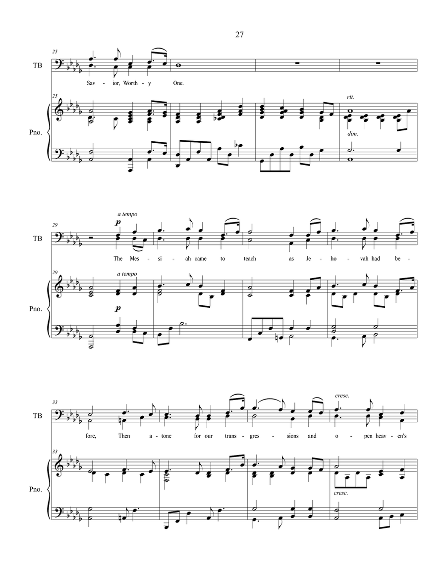 He Stood Forth, sacred music for SATB choir 4-Part scores gallery preview page 4