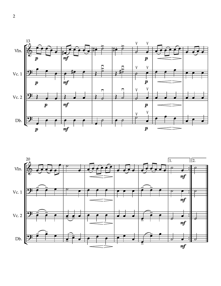Landler Landler String Orchestra scores gallery preview page 2