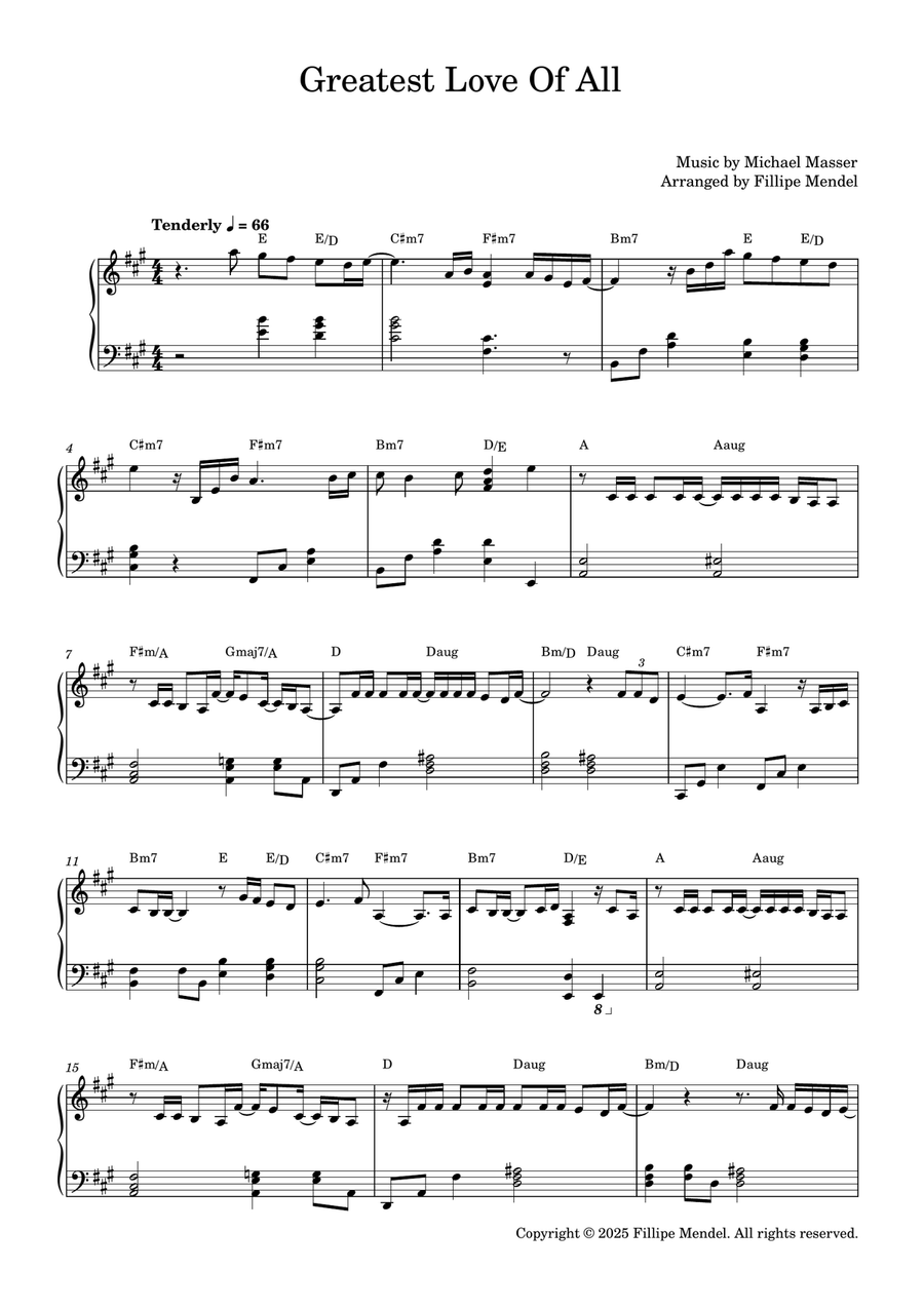 The Greatest Love Of All The Greatest Love Of All Piano, Vocal scores gallery preview page 2