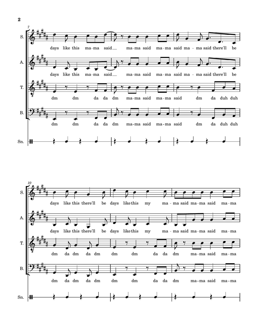 Mama Said Mama Said 4-Part scores gallery preview page 2