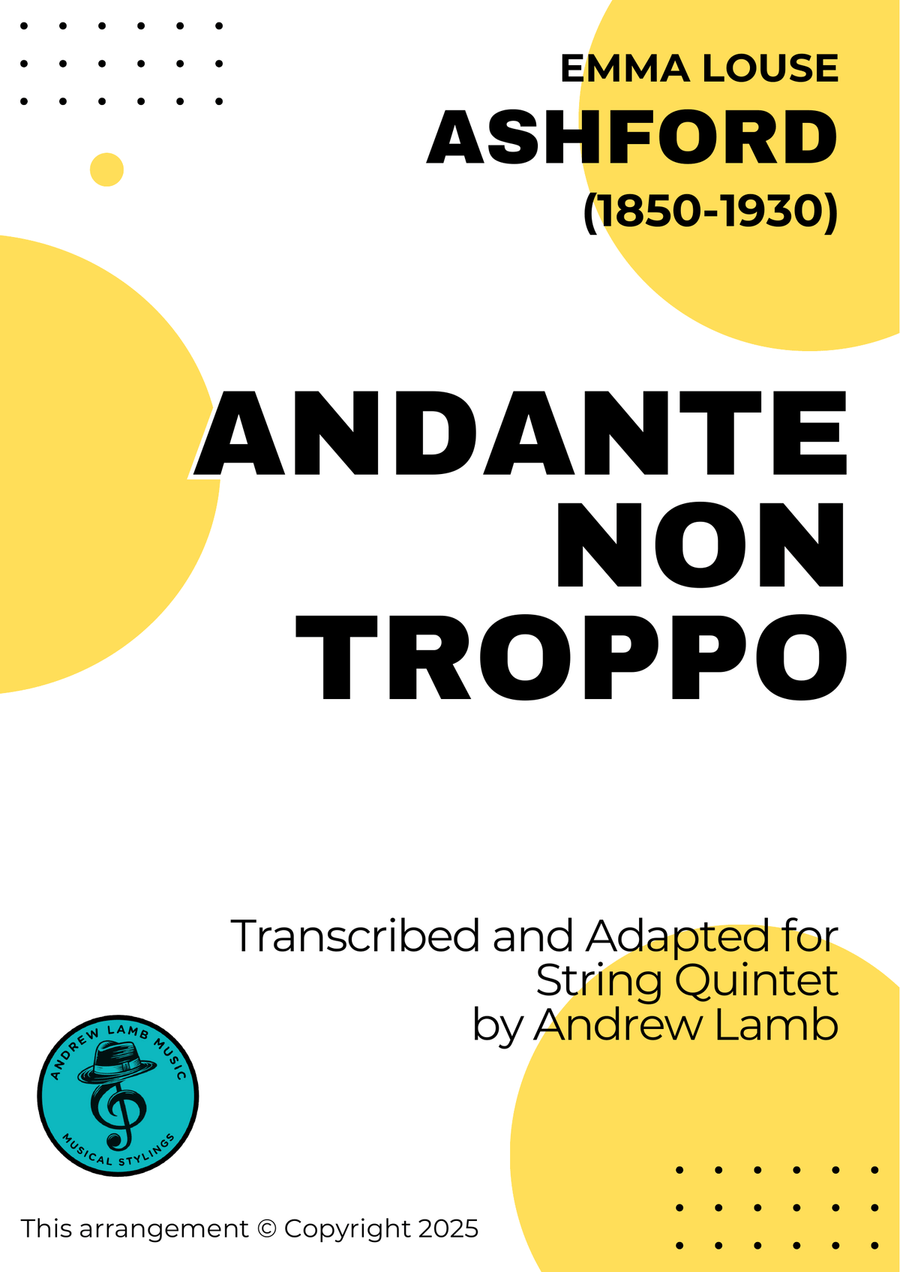 Emma Louise ASHFORD | Andante non troppo | for String Quintet String Orchestra scores gallery preview page 1