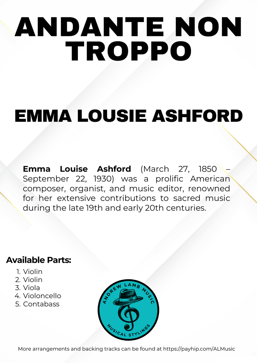 Emma Louise ASHFORD | Andante non troppo | for String Quintet String Orchestra scores gallery preview page 3