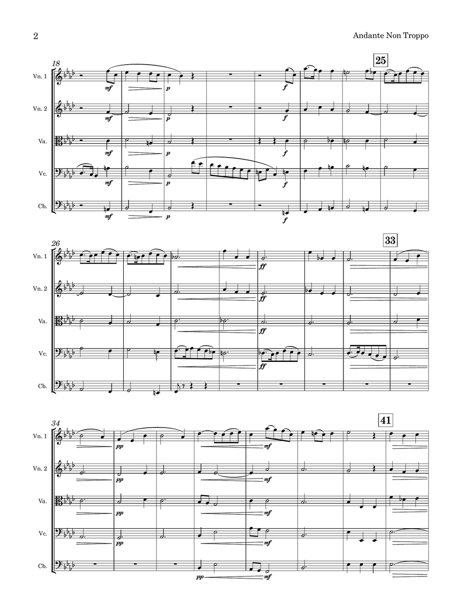 Emma Louise ASHFORD | Andante non troppo | for String Quintet String Orchestra scores gallery preview page 6