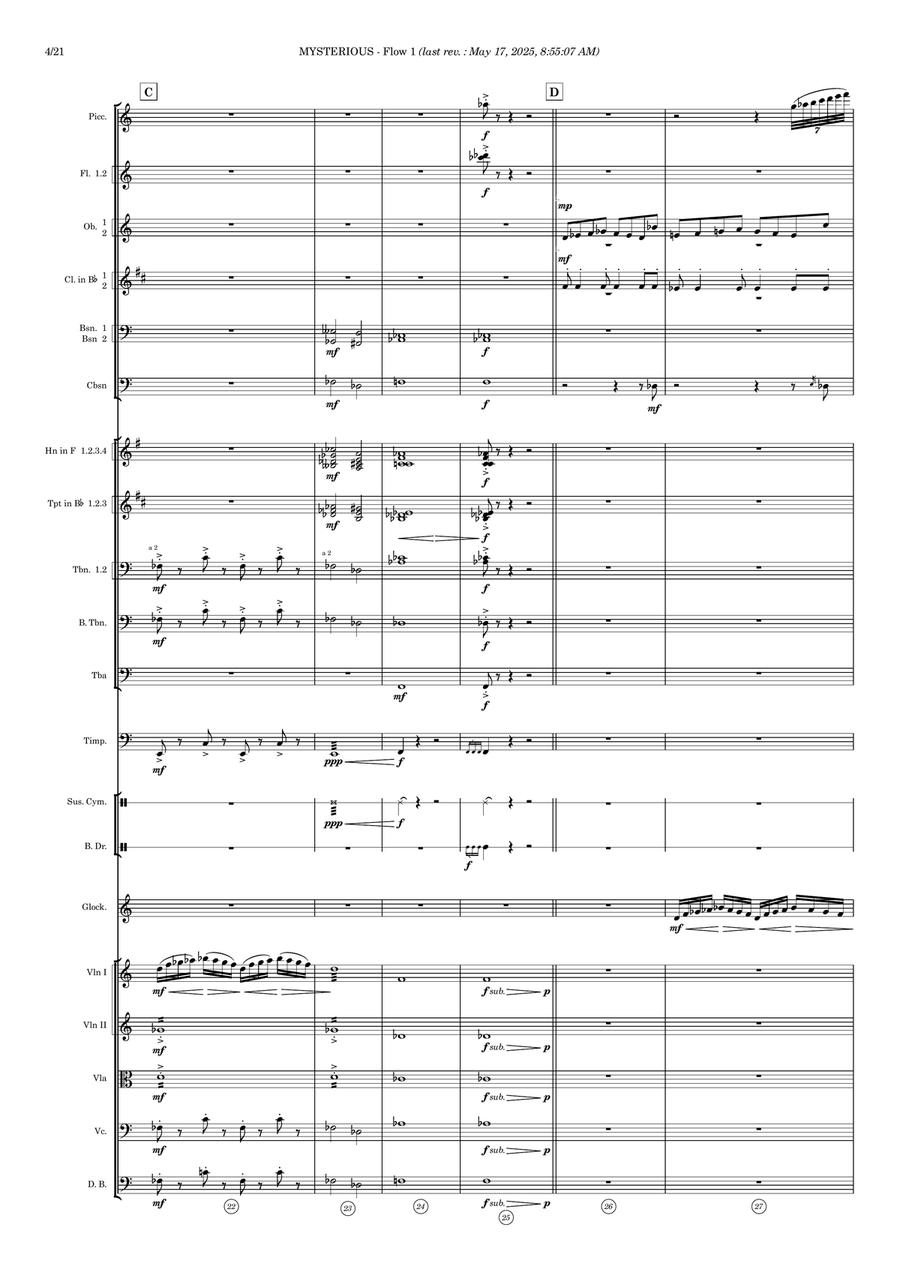 Mysterious - Score Only Mysterious - Score Only Full Orchestra scores gallery preview page 4