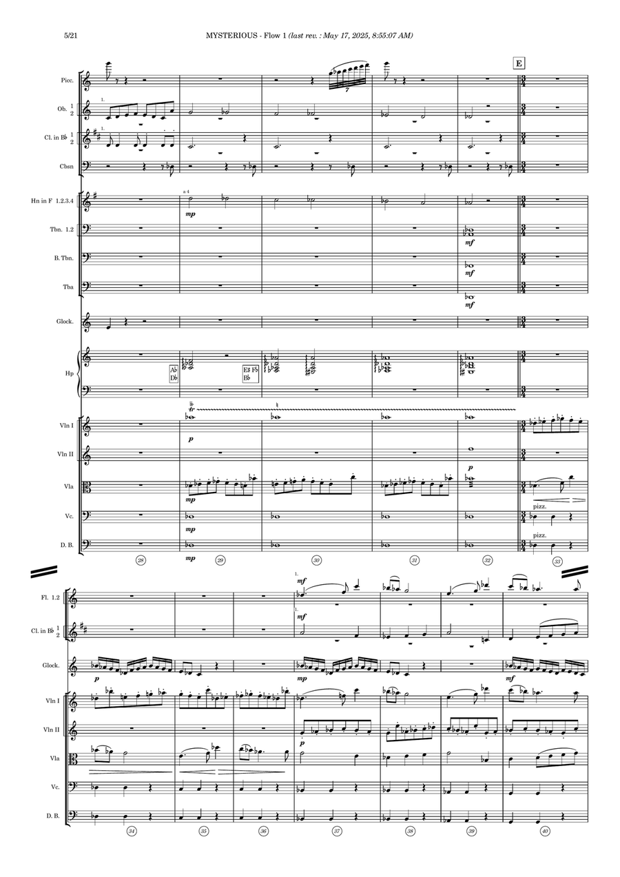 Mysterious - Score Only Mysterious - Score Only Full Orchestra scores gallery preview page 5