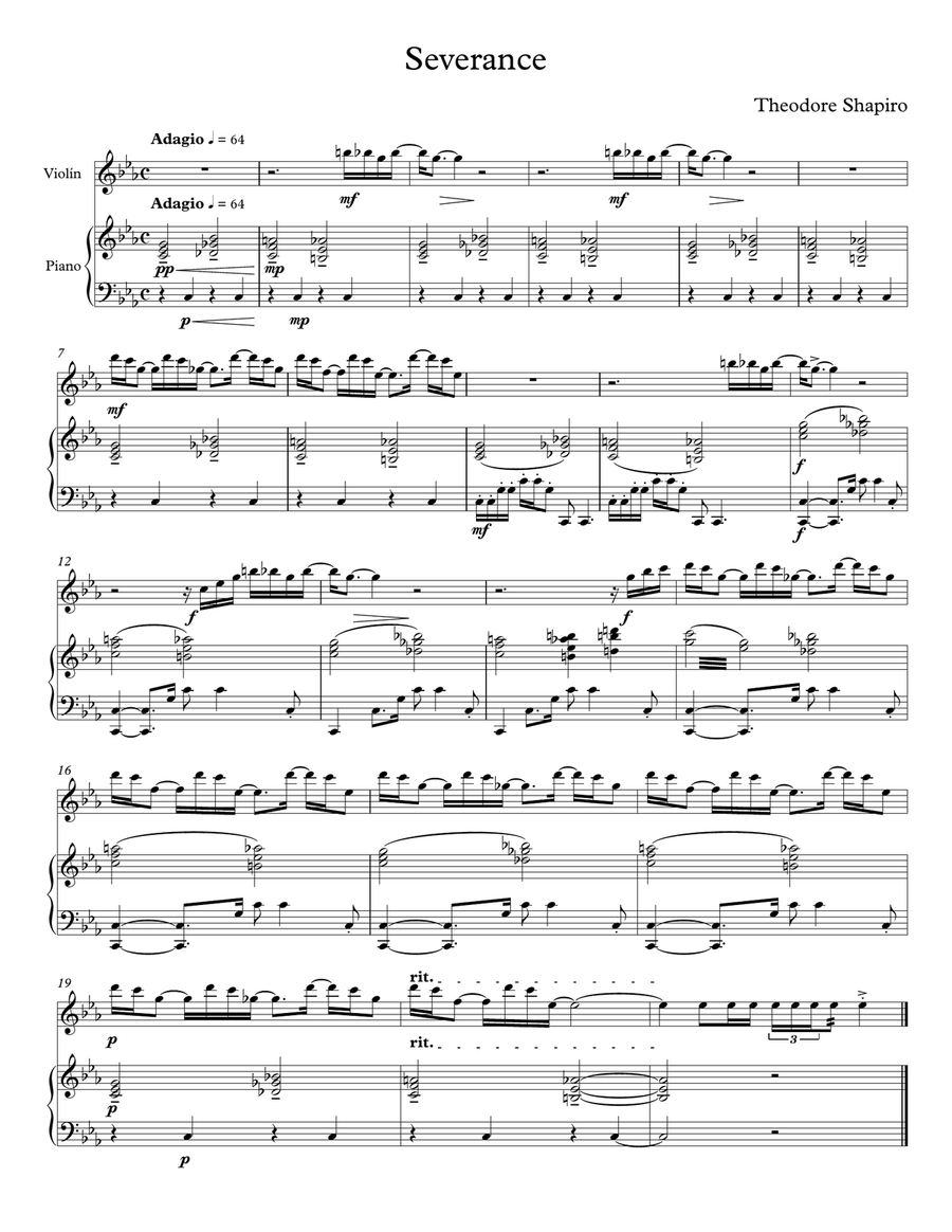 severance severance Chamber Music scores gallery preview page 1