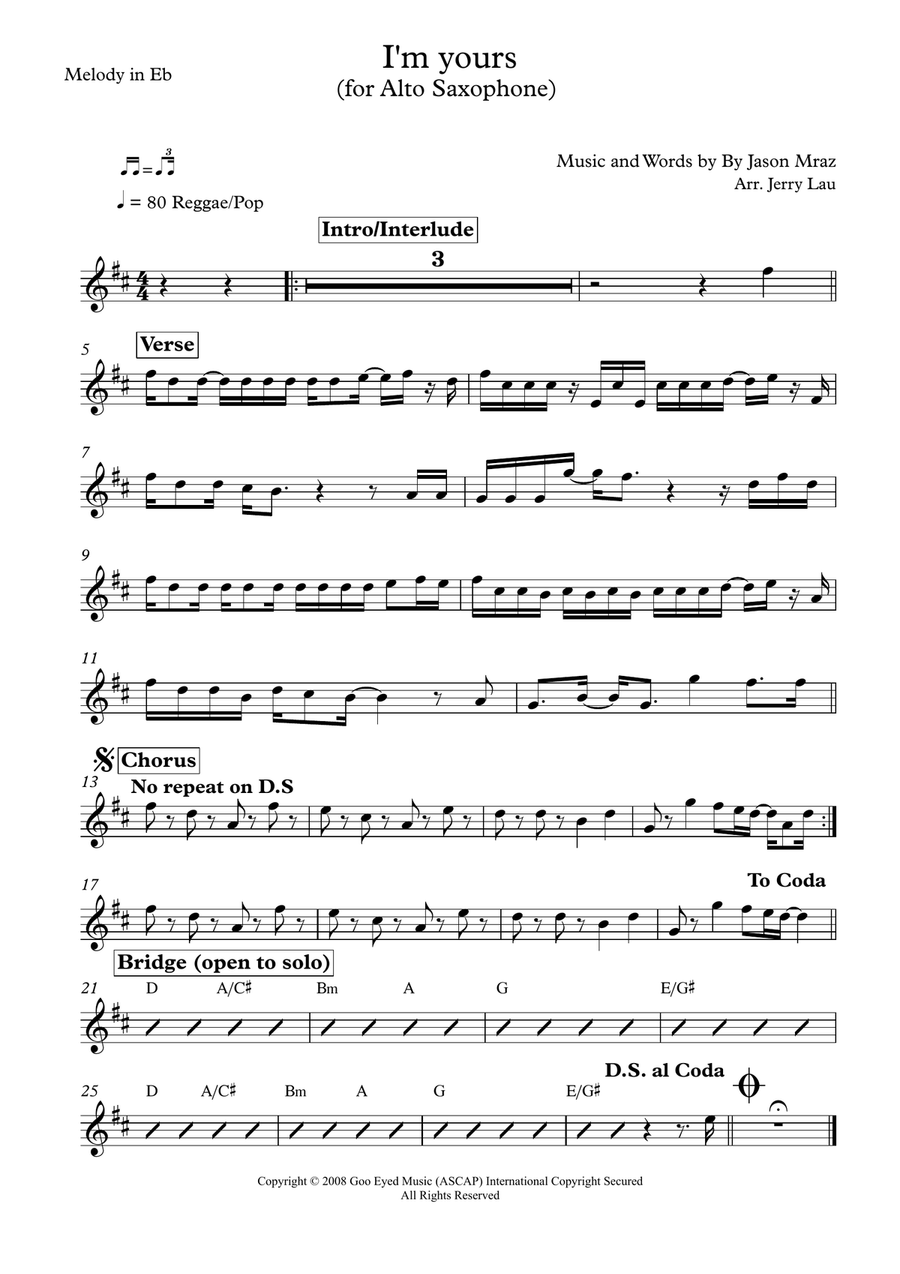 I'm Yours Large Ensemble scores gallery preview page 3