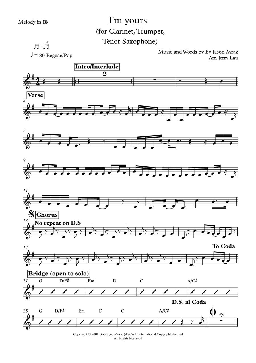 I'm Yours Large Ensemble scores gallery preview page 4