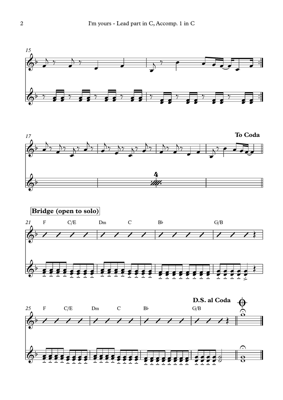 I'm Yours Large Ensemble scores gallery preview page 6