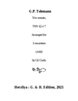 Trio sonata TWV 42 e7 (arrangement for 3 recorders (AAB))