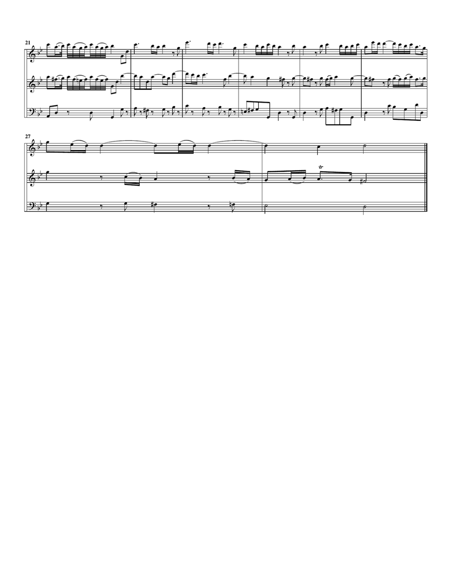 Trio sonata TWV 42 e7 (arrangement for 3 recorders (AAB)) Alto Recorder scores gallery preview page 3