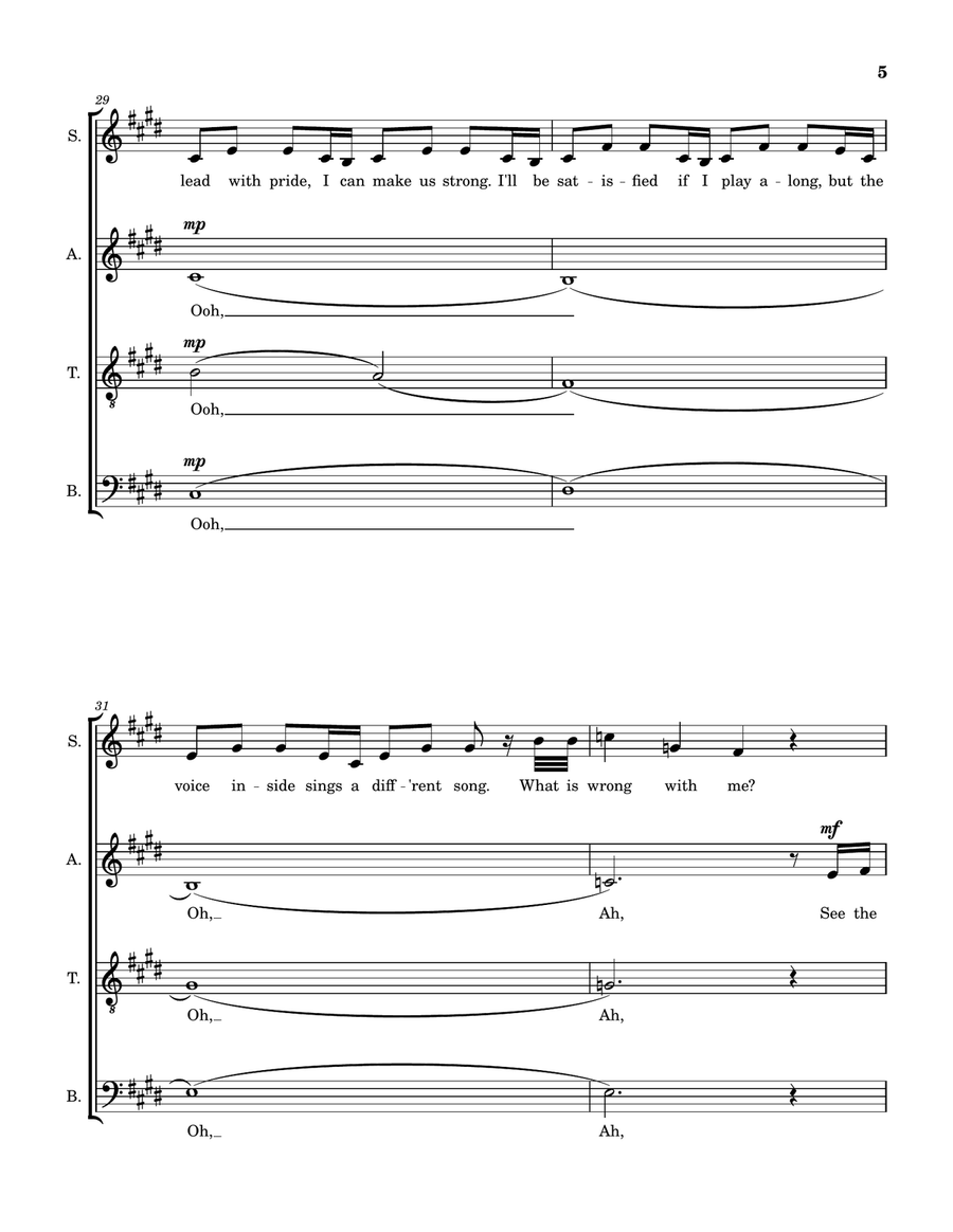 How Far I'll Go How Far I'll Go 4-Part scores gallery preview page 5
