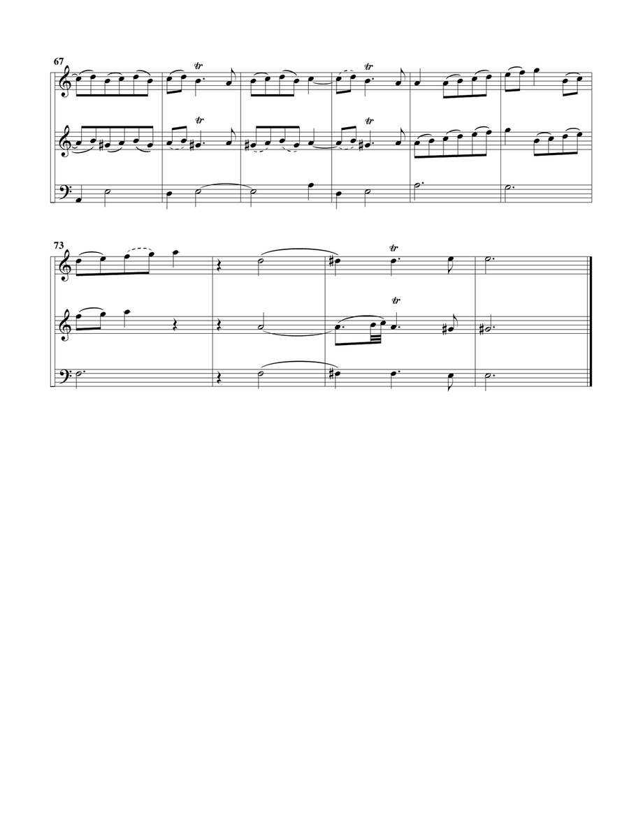 Trio sonata TWV 42 e11 (arrangement for 3 recorders (AAB)) Alto Recorder scores gallery preview page 5