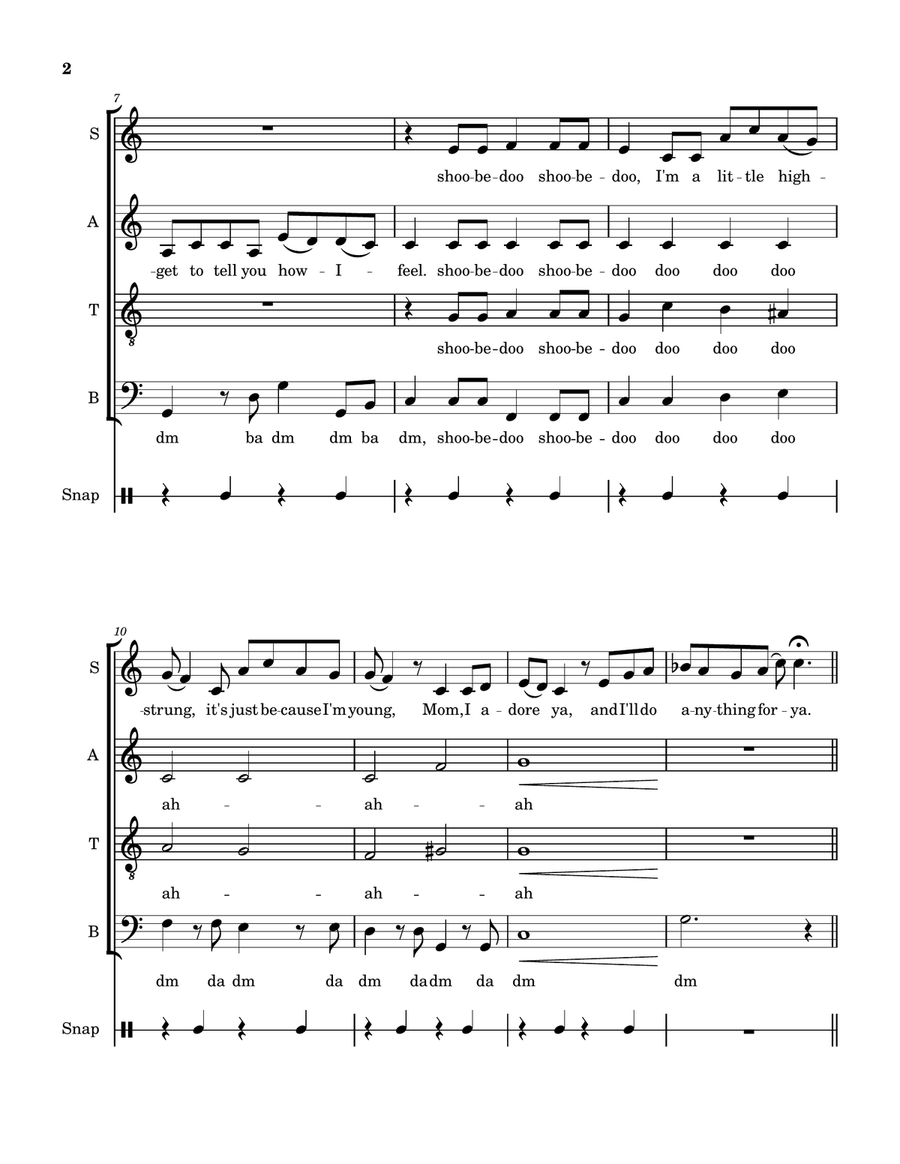 I Love You Mom I Love You Mom 4-Part scores gallery preview page 2