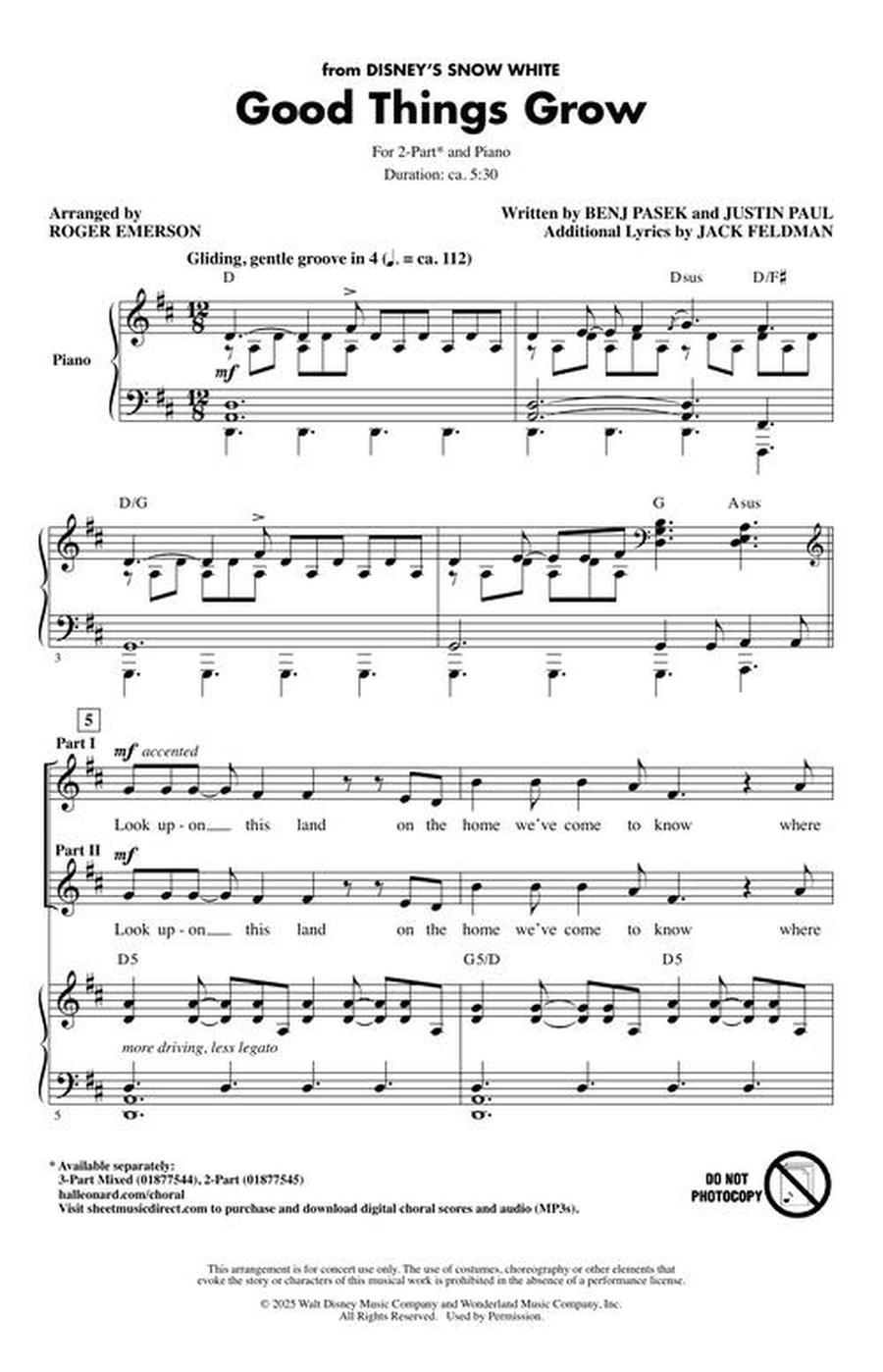 Good Things Grow (from Disney's “Snow White”) 2-Part scores gallery preview page 3