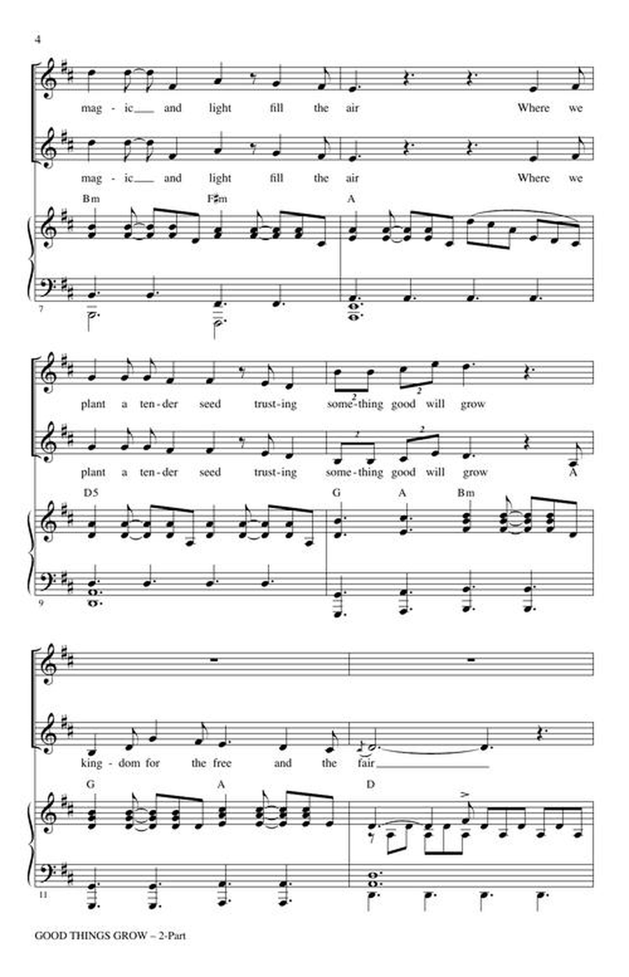 Good Things Grow (from Disney's “Snow White”) 2-Part scores gallery preview page 4