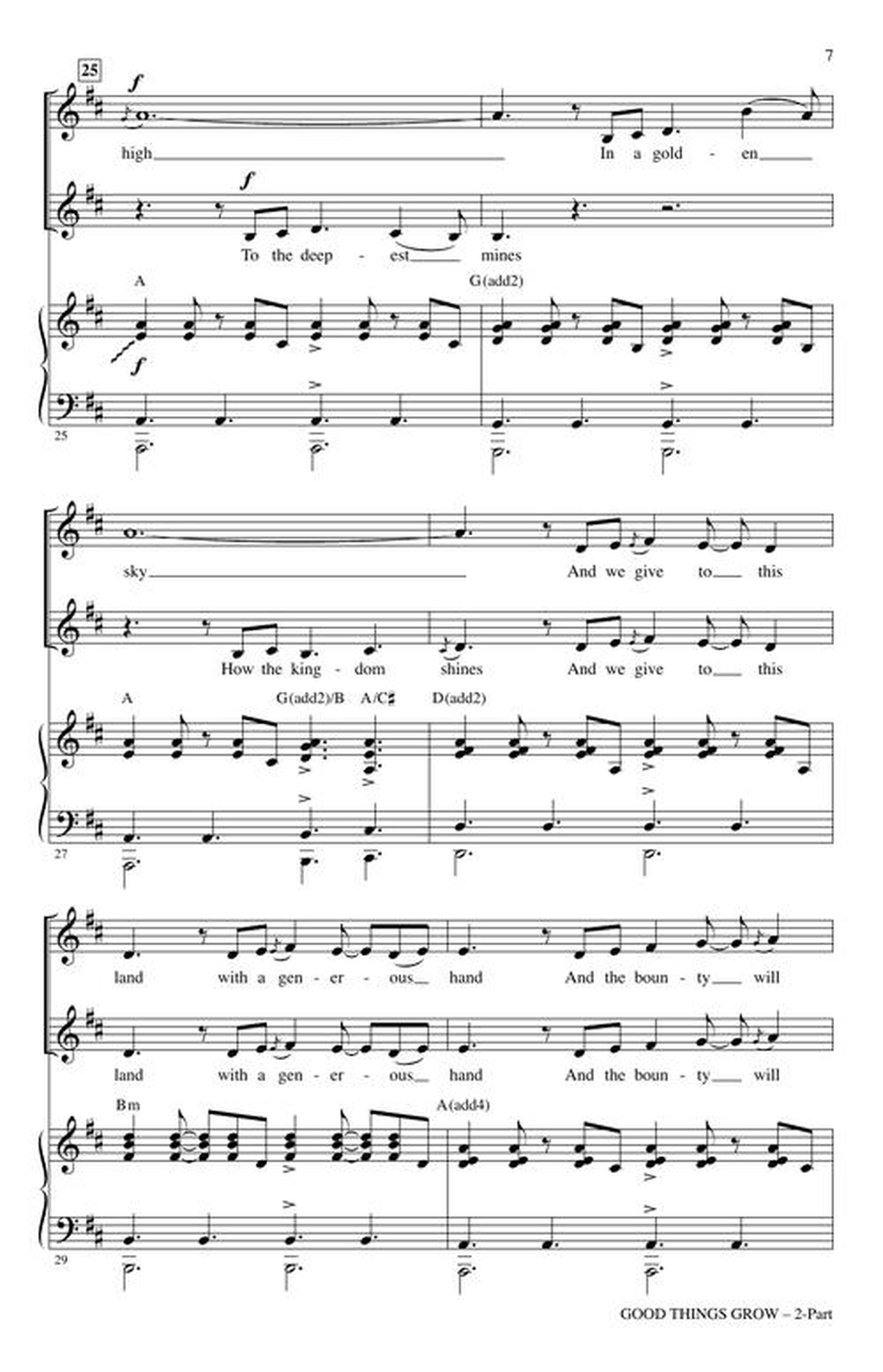 Good Things Grow (from Disney's “Snow White”) 2-Part scores gallery preview page 5