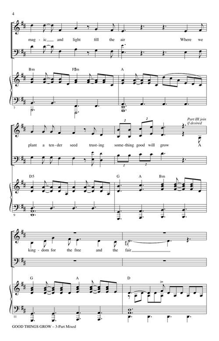 Good Things Grow (from Disney's “Snow White”) 3-Part scores gallery preview page 4