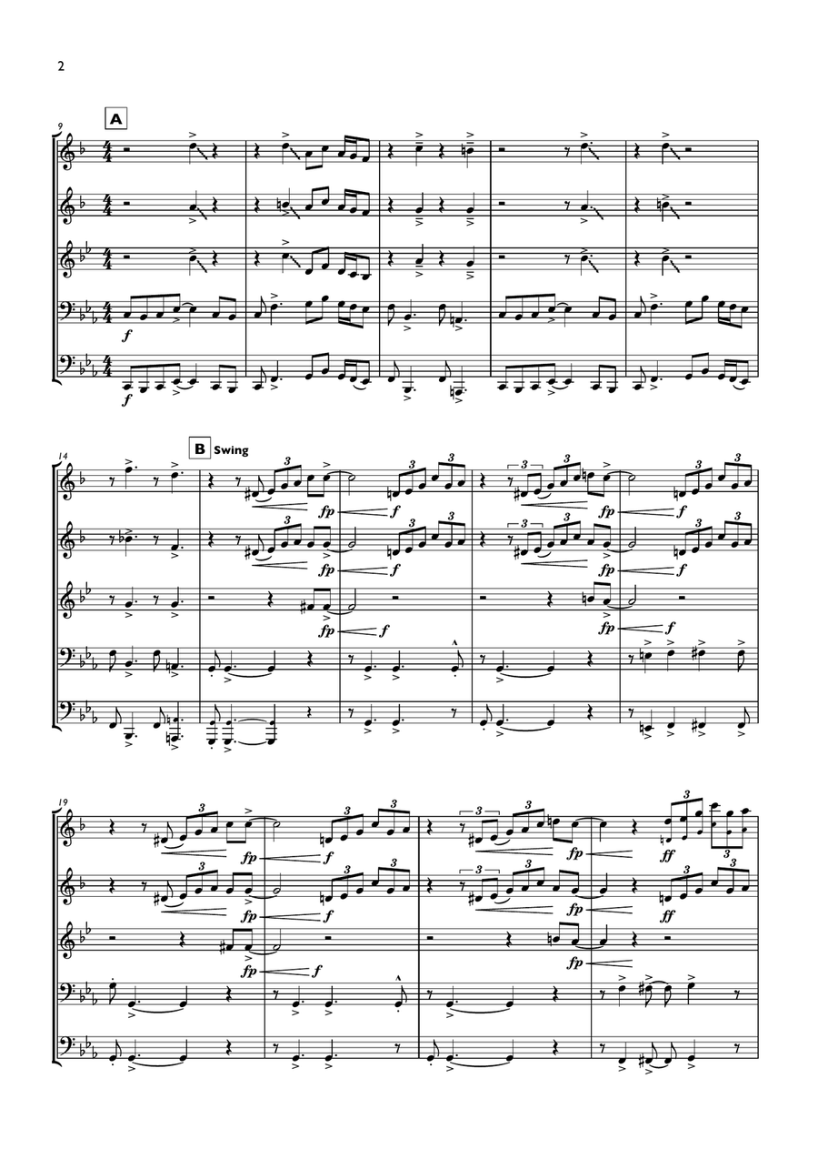 Carry On Wayward Son Carry On Wayward Son Brass Quintet scores gallery preview page 2