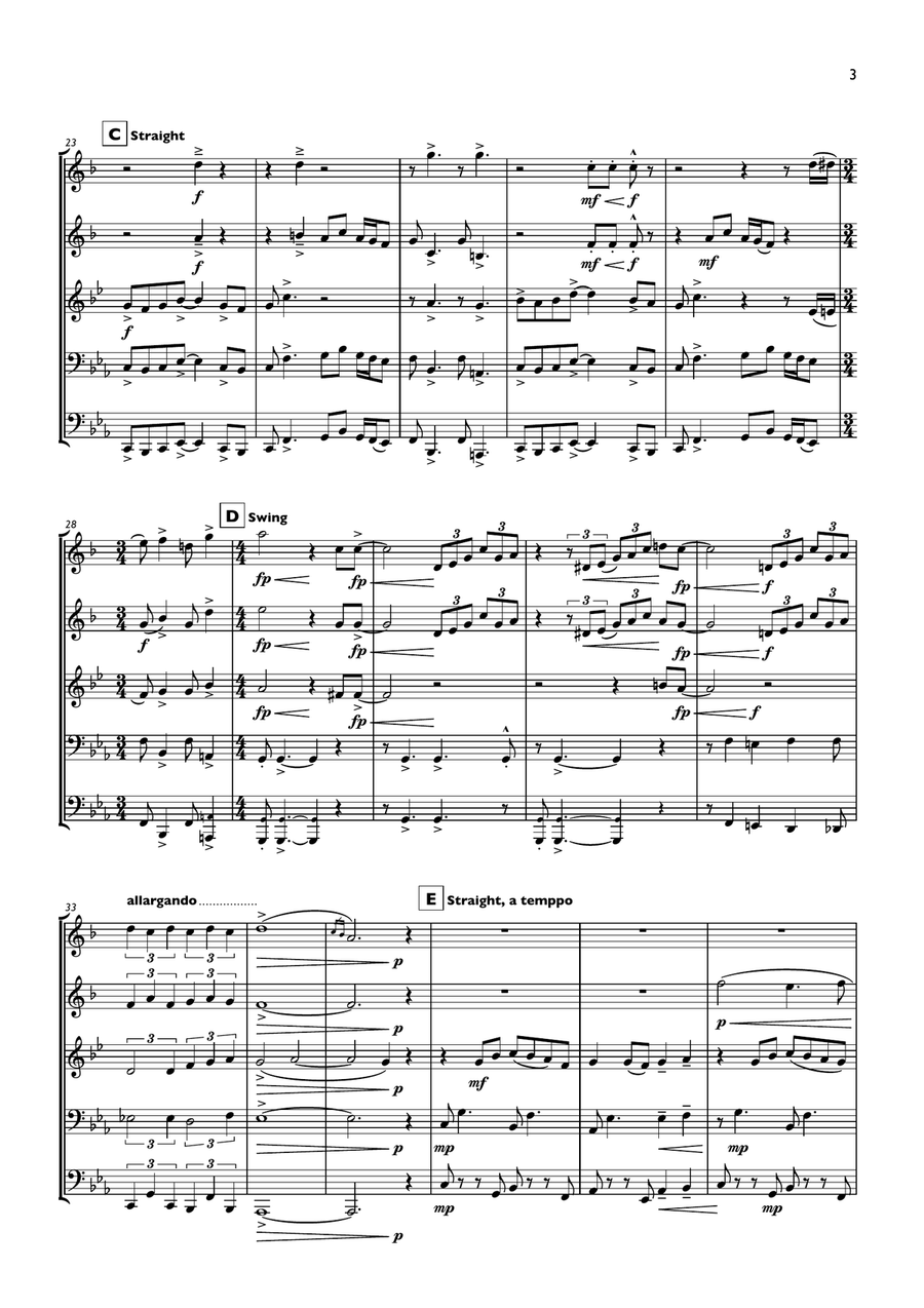Carry On Wayward Son Carry On Wayward Son Brass Quintet scores gallery preview page 3