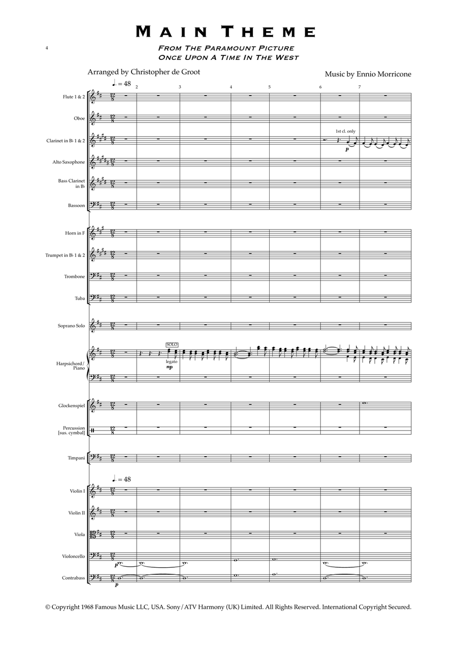 Once Upon A Time In The West Full Orchestra scores gallery preview page 4