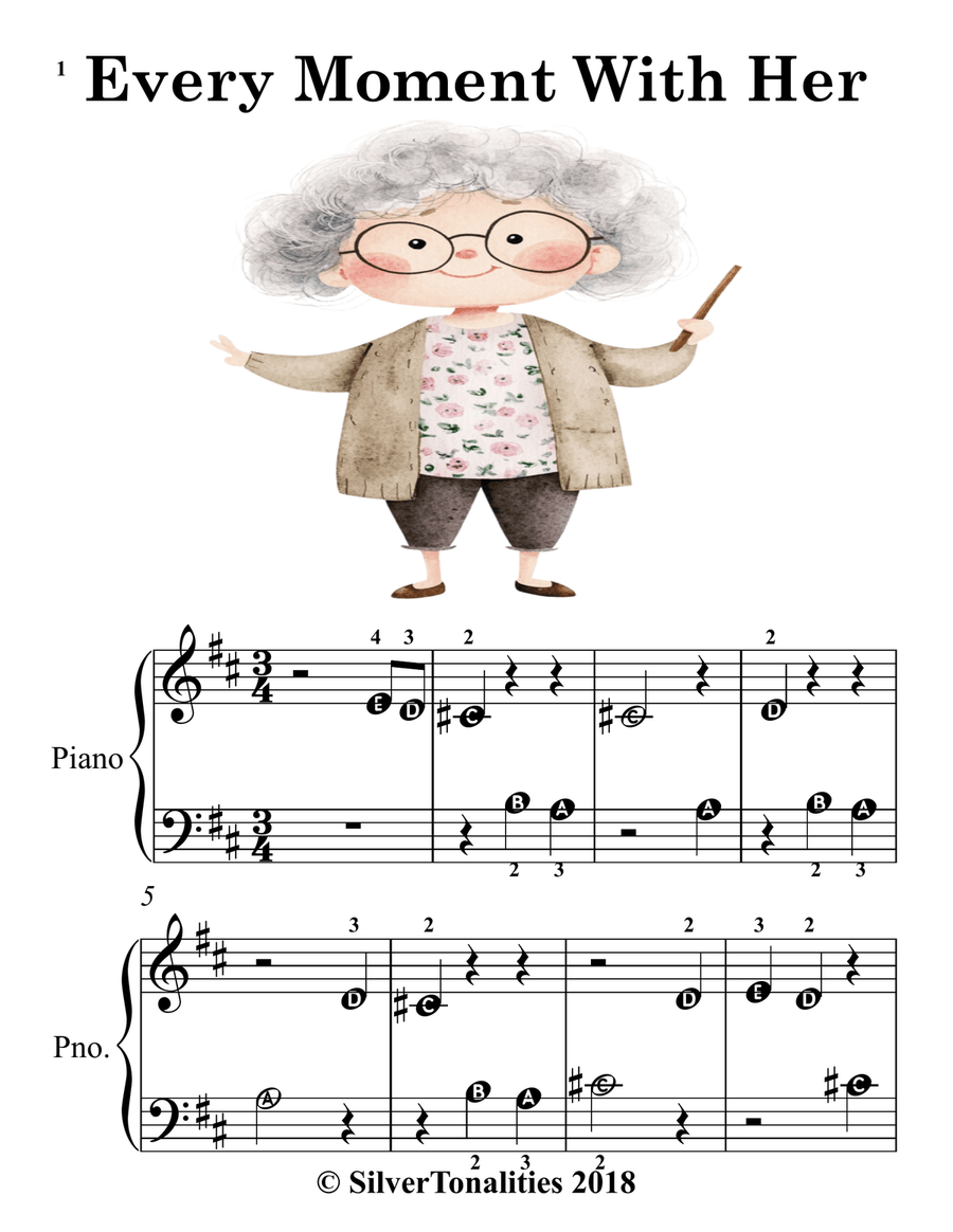 When I’m With My Grandmother for Beginner Piano Piano Method scores gallery preview page 3