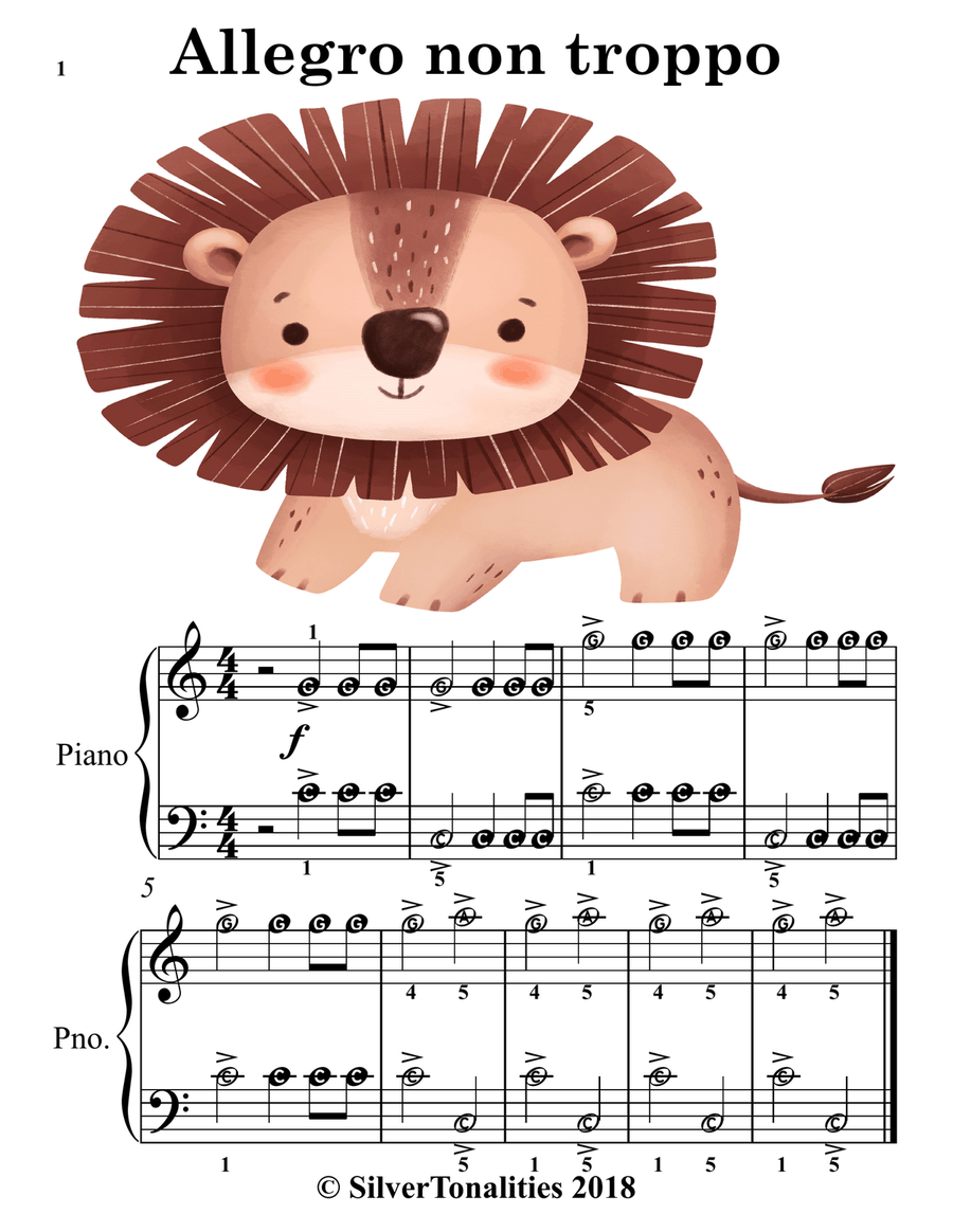 Royal March of the Lion for Easy Piano Piano Method scores gallery preview page 3