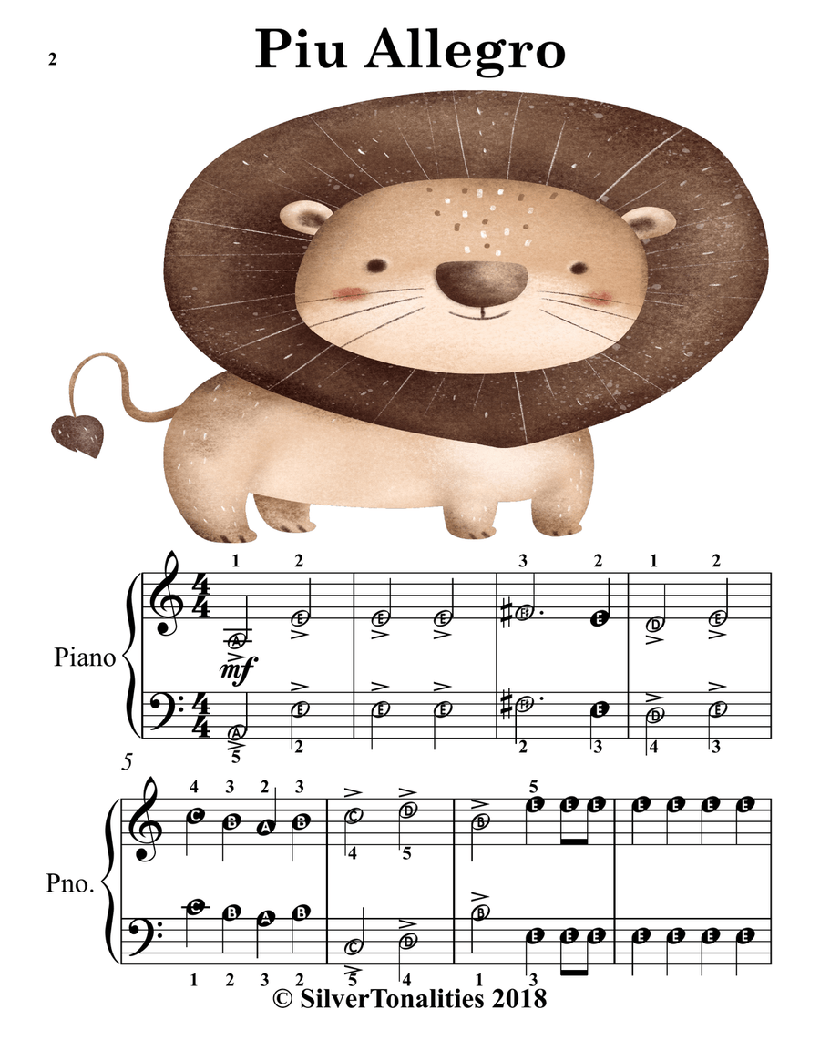 Royal March of the Lion for Easy Piano Piano Method scores gallery preview page 4