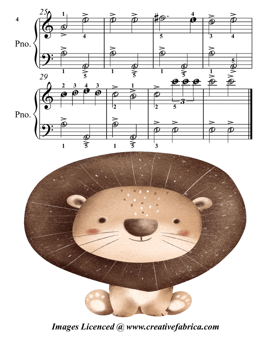 Royal March of the Lion for Easy Piano Piano Method scores gallery preview page 6
