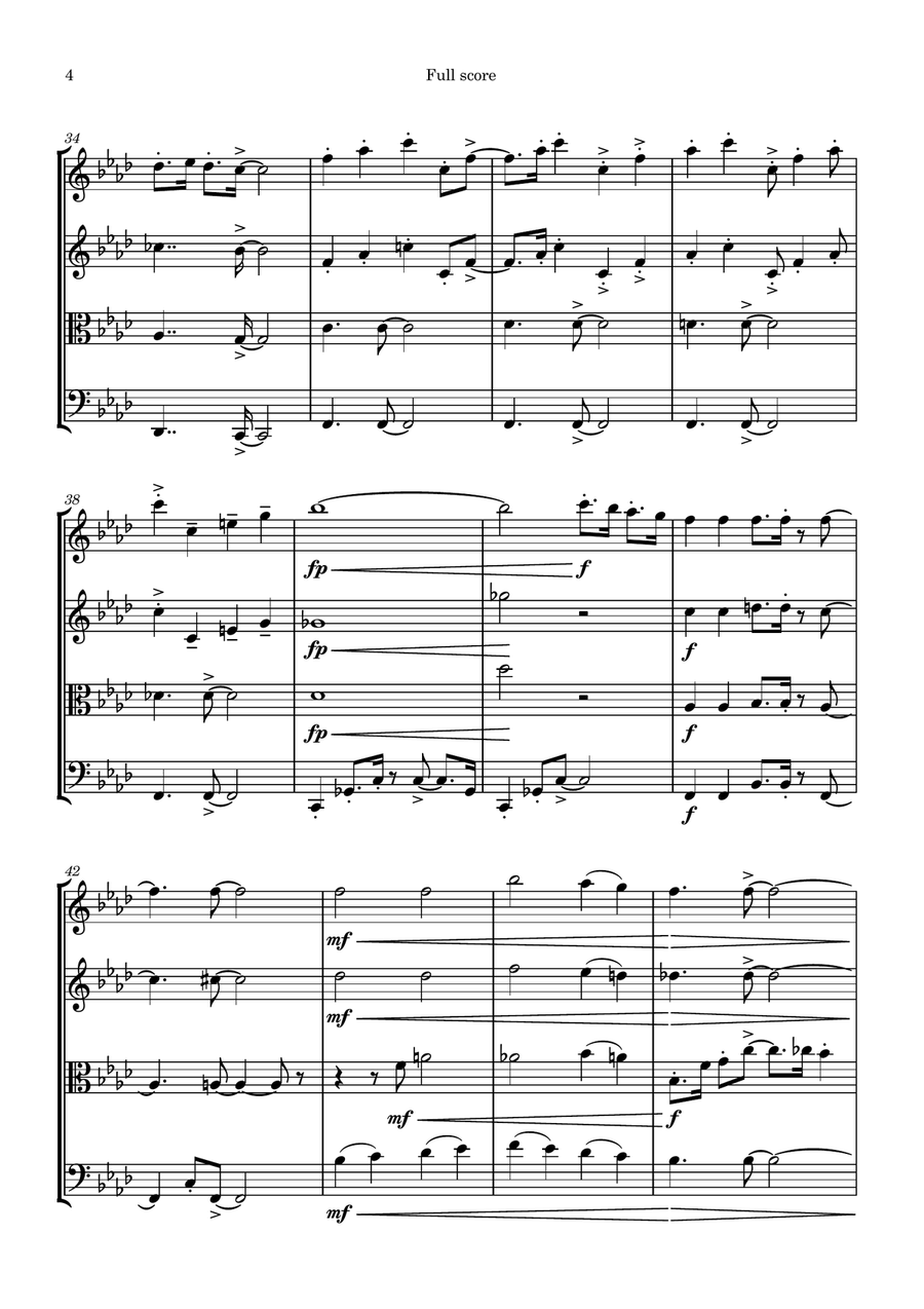 Puttin' On The Ritz Puttin' On The Ritz String Quartet scores gallery preview page 4