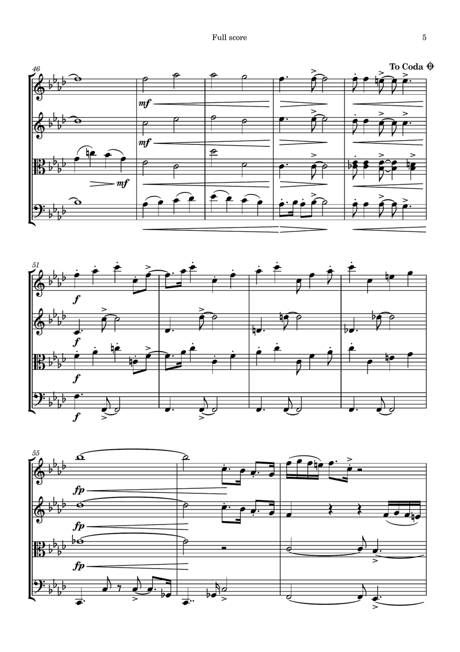 Puttin' On The Ritz Puttin' On The Ritz String Quartet scores gallery preview page 5
