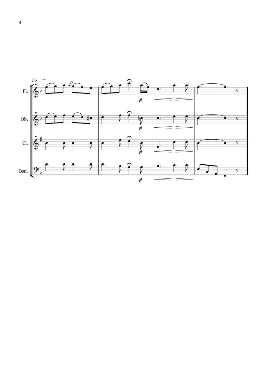 Camping Camping Woodwind Quartet scores gallery preview page 4