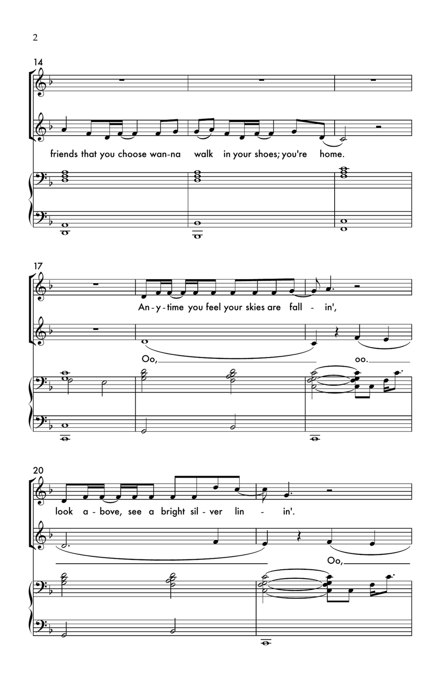 Out Of The Darkness (A Place Where We Belong) 2-Part scores gallery preview page 2
