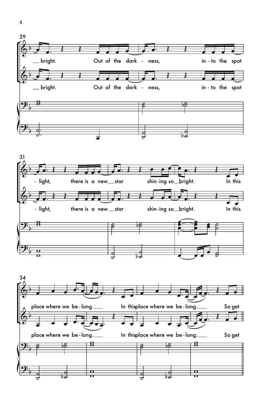 Out Of The Darkness (A Place Where We Belong) 2-Part scores gallery preview page 4