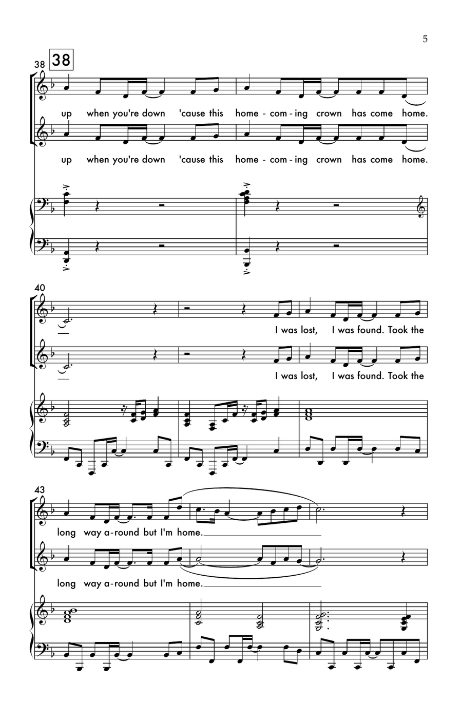 Out Of The Darkness (A Place Where We Belong) 2-Part scores gallery preview page 5