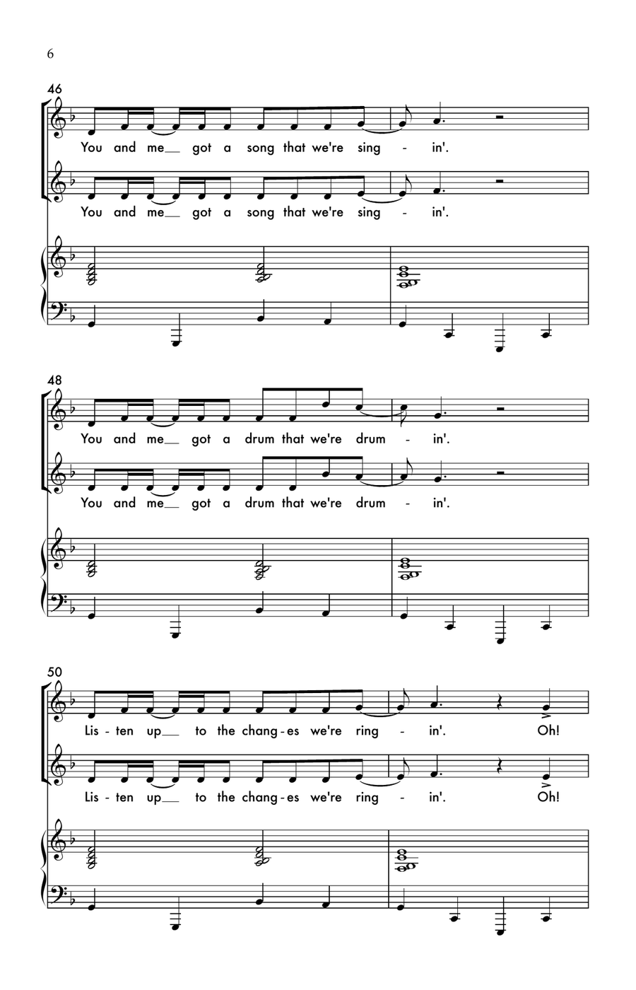Out Of The Darkness (A Place Where We Belong) 2-Part scores gallery preview page 6