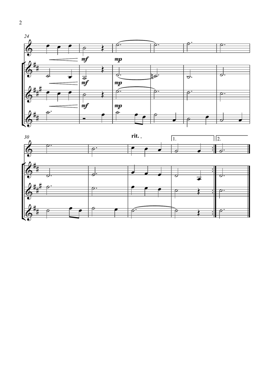 Amazing Grace Amazing Grace Woodwind Quartet scores gallery preview page 2