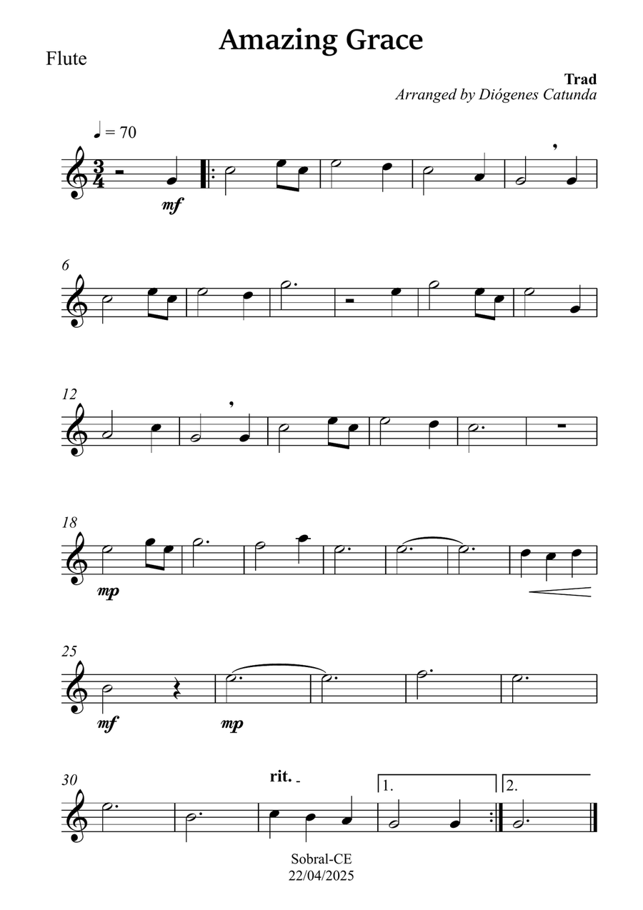 Amazing Grace Amazing Grace Woodwind Quartet scores gallery preview page 3