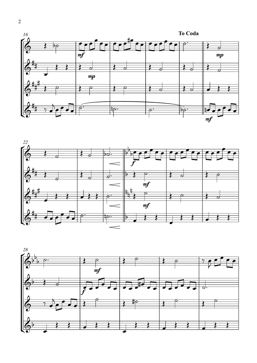 Pela Luz Dos Olhos Teus Pela Luz Dos Olhos Teus Woodwind Quartet scores gallery preview page 2