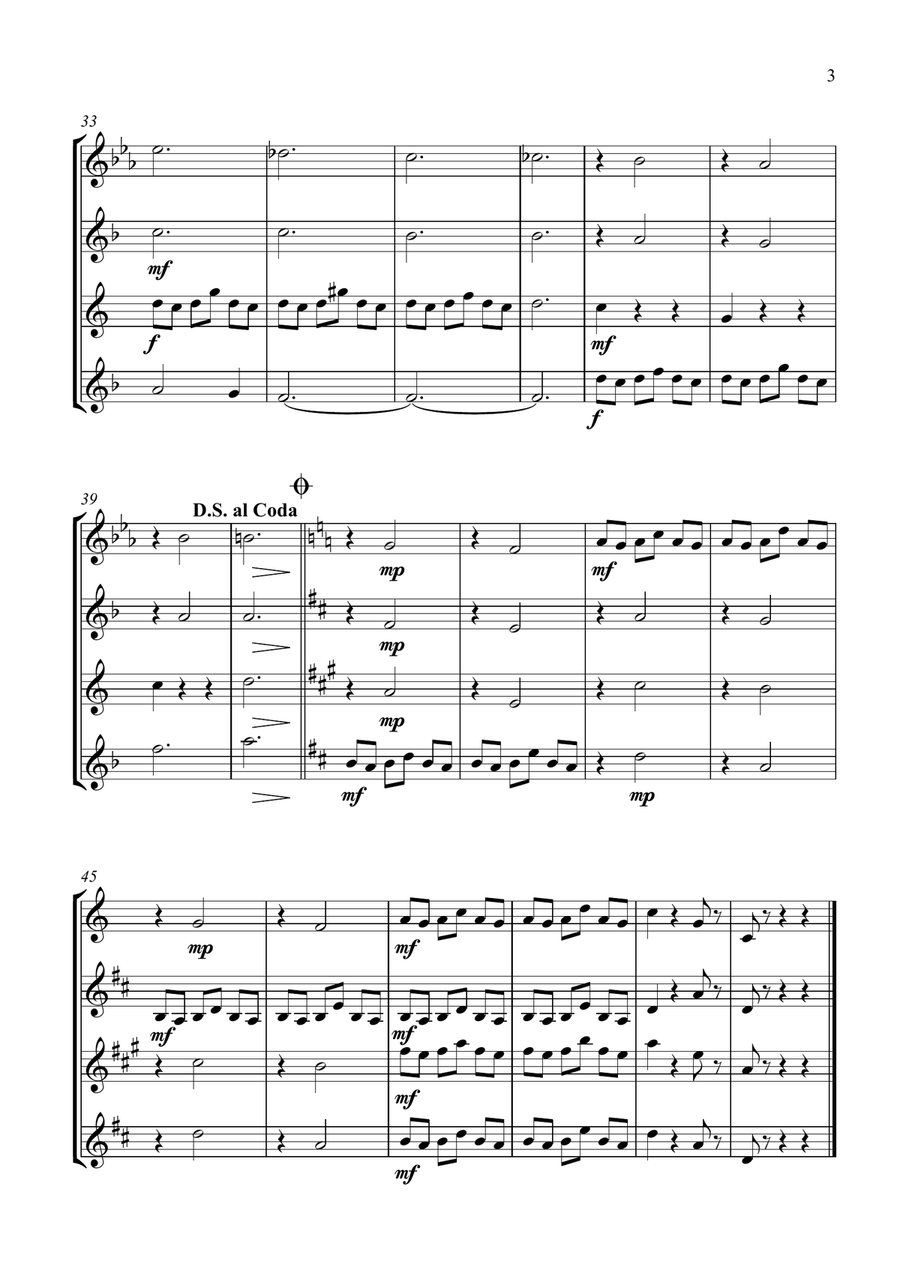 Pela Luz Dos Olhos Teus Pela Luz Dos Olhos Teus Woodwind Quartet scores gallery preview page 3