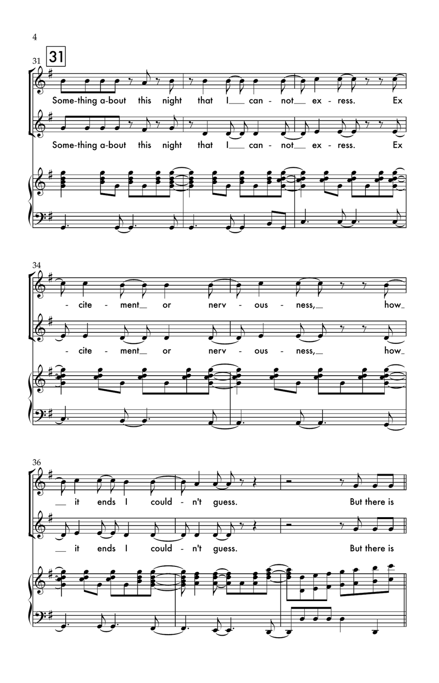 Something About This Night 2-Part scores gallery preview page 4